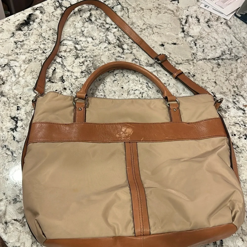 Banana Republic Nylon Leather Laptop Bag
